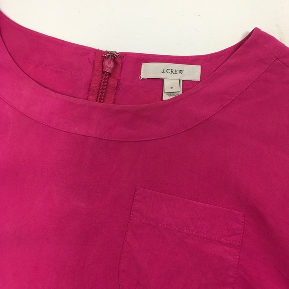 J. Crew | Pink 100% Silk 3/4 Sleeve Blouse - Picture 2 of 6